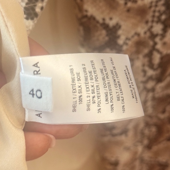 Altuzarra Snake Print 3/4 Sleeve Silk Shirt Dress - Picture 6 of 6